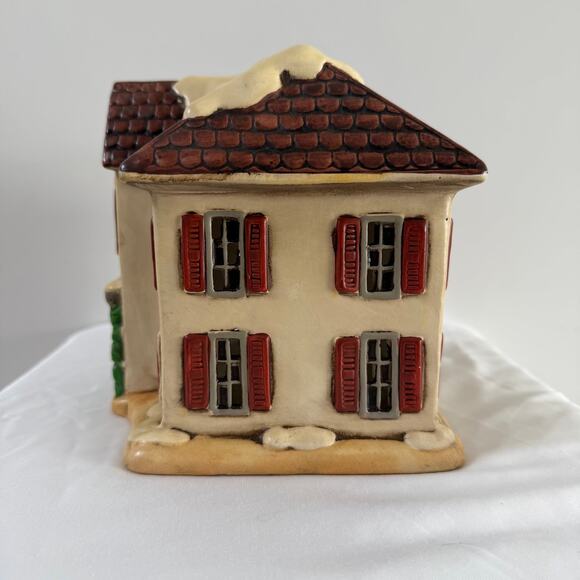 Vintage Lefton 1986 Geo Z Colonial Village McCauley House Lighted Ceramic - Picture 4 of 7